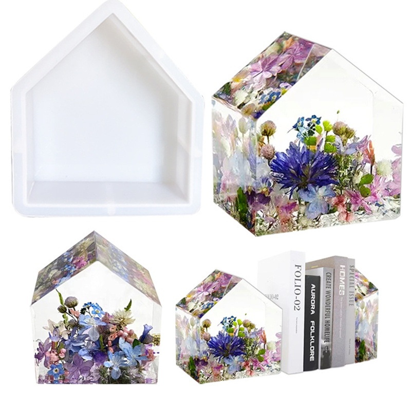 Khuôn Silicone Làm Epoxy Resin Hình Ngôi Nhà Dùng Trang Trí Nhà