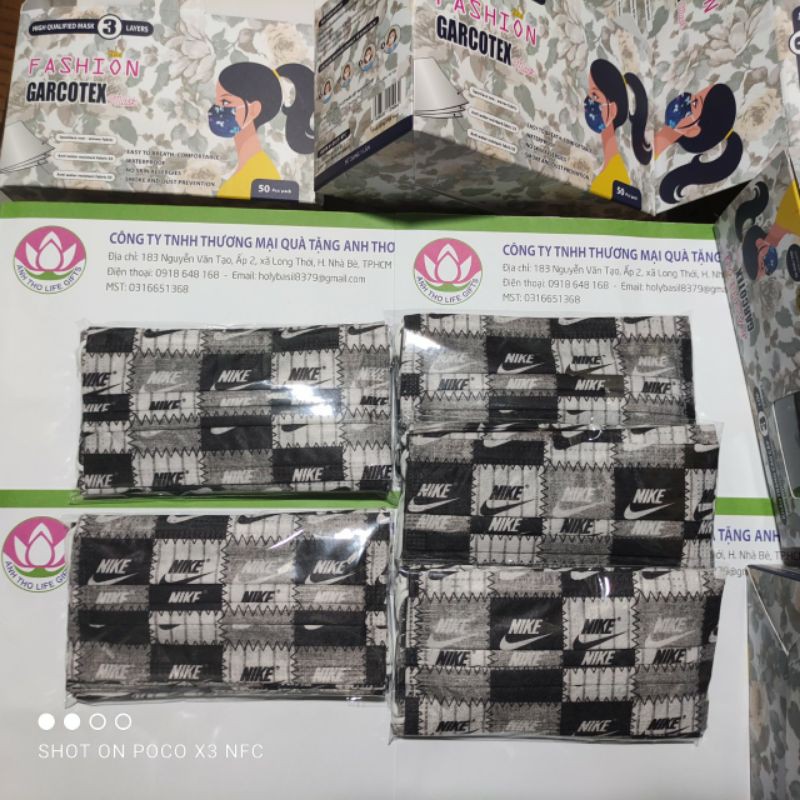 KHẨU TRANG THỜI TRANG GARCOTEX 3 LỚP VẢI KHÔNG DỆT SPUNLACE. Hộp 50 cái | BigBuy360 - bigbuy360.vn