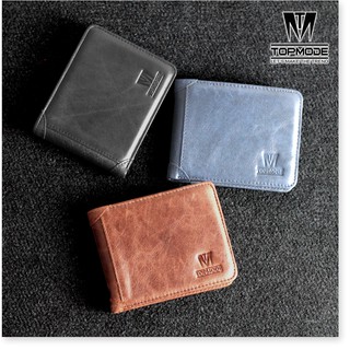 Ví nam da thật cao cấp - Bóp da hàng hiệu TOPMODE V2 - Full hộp và túi đựng