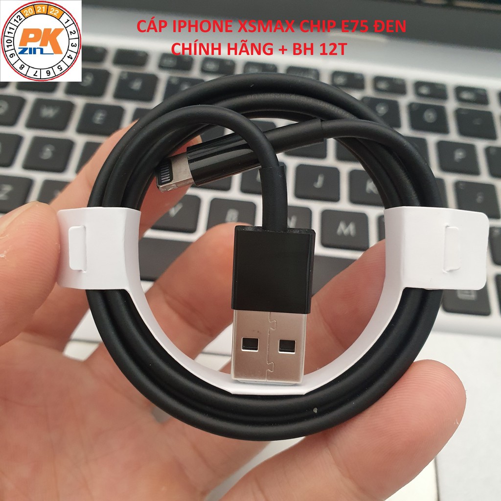 Cáp Sạc IPMàu Đen ,ChIPE75,Bảo Hành 12 Tháng