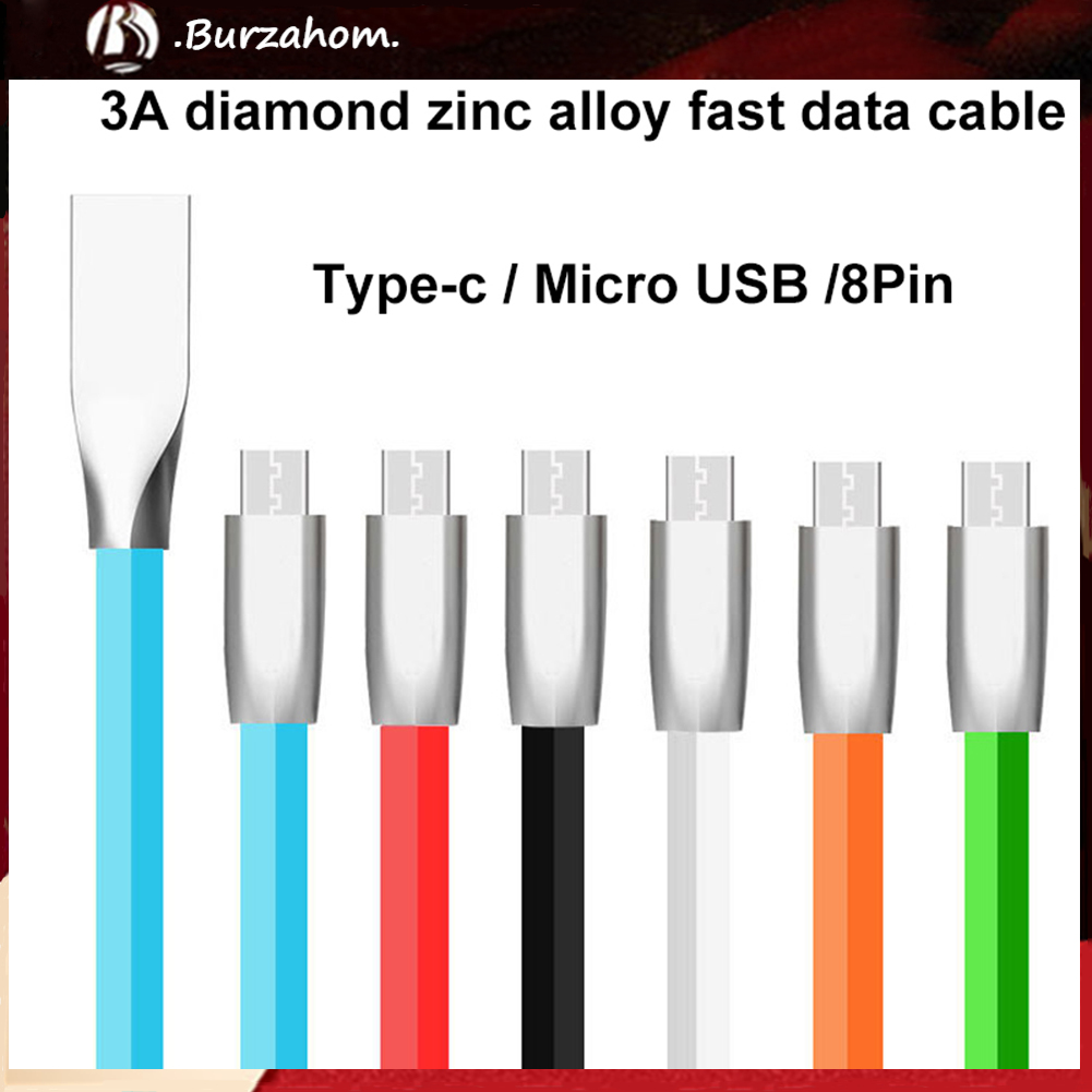 IPHONE Dây Cáp Sạc Nhanh 1m 3a Micro Usb Type-C 8pin Tiện Dụng
