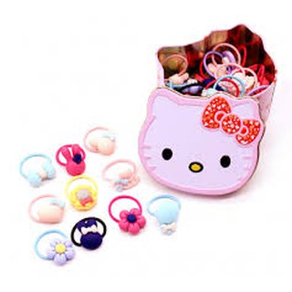 Hộp 2000 chiếc dây chun buộc tóc Hello Kitty dễ thương cho bé