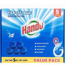 Hộp 5 viên tẩy xanh và làm thơm toilet Hando