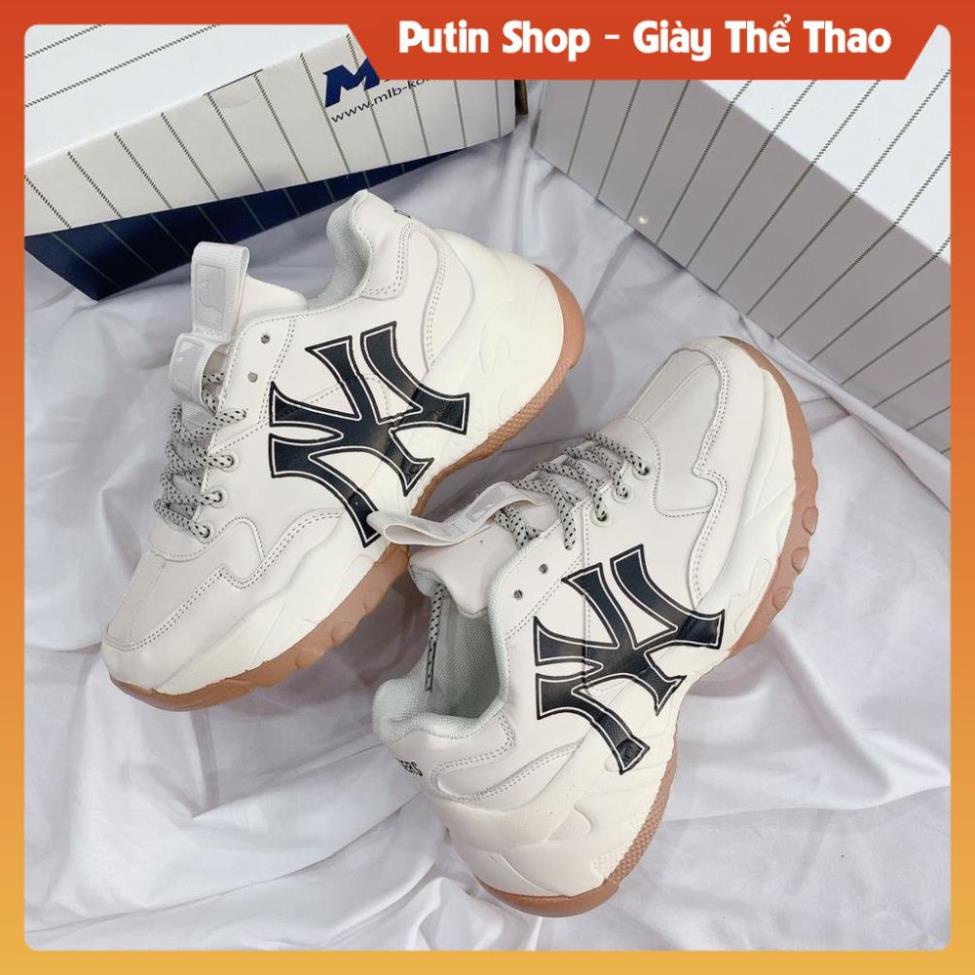 Giày Thể Thao Nam Nữ MIB Đế Nâu, Giầy Độn Đế ny đen Mlb boston, Ny Vàng, La full box bill