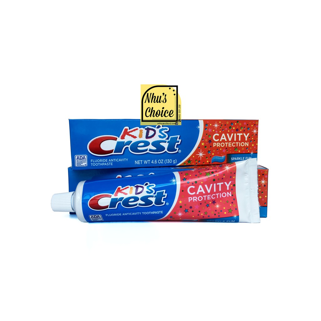 [Hàng Mỹ Nhu's Choice] Kem đánh răng thú vị cho bé trẻ em bảo vệ khỏi sâu răng Crest Kid's Cavity Protection Sparkle Fun