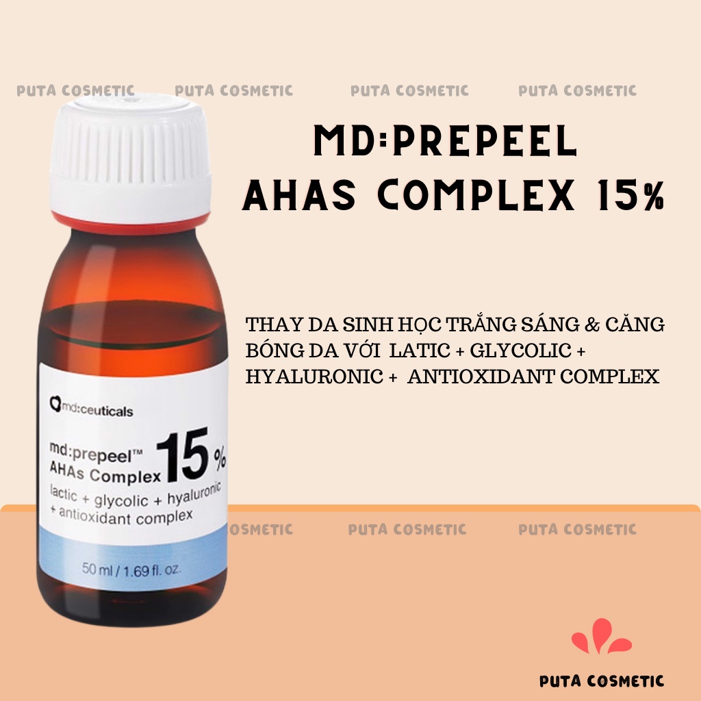 Peel sáng da căng bóng Md:ceuticals Md Prepeel AHAs Complex 15%