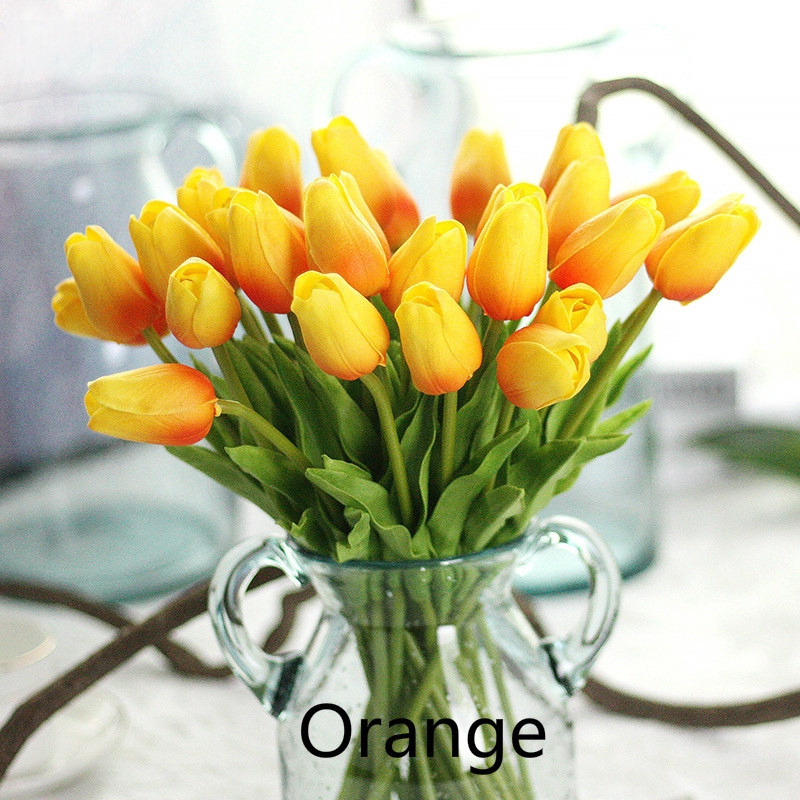 1 Bông Hoa Tulip Nhân Tạo Mini Dùng Cho Trang Trí Tiệc Cưới