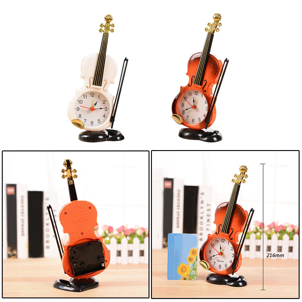 Đồng hồ báo thức để bàn trang trí hình cây đàn Violin độc đáo