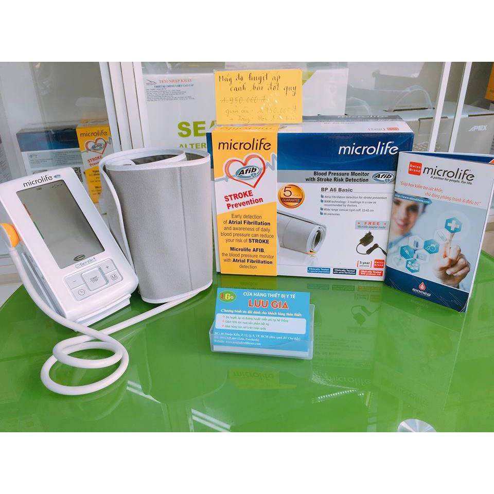 Máy đo huyết áp bắp tay Microlife BP A6 Basic - Công Nghệ Thụy Sĩ, Bảo Hành 5 Năm