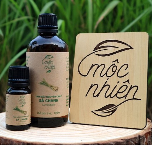 Tinh dầu Sả Chanh Mộc Nhiên nguyên chất 100% chai 10ml giúp thơm phòng, khử mùi, đuổi muỗi