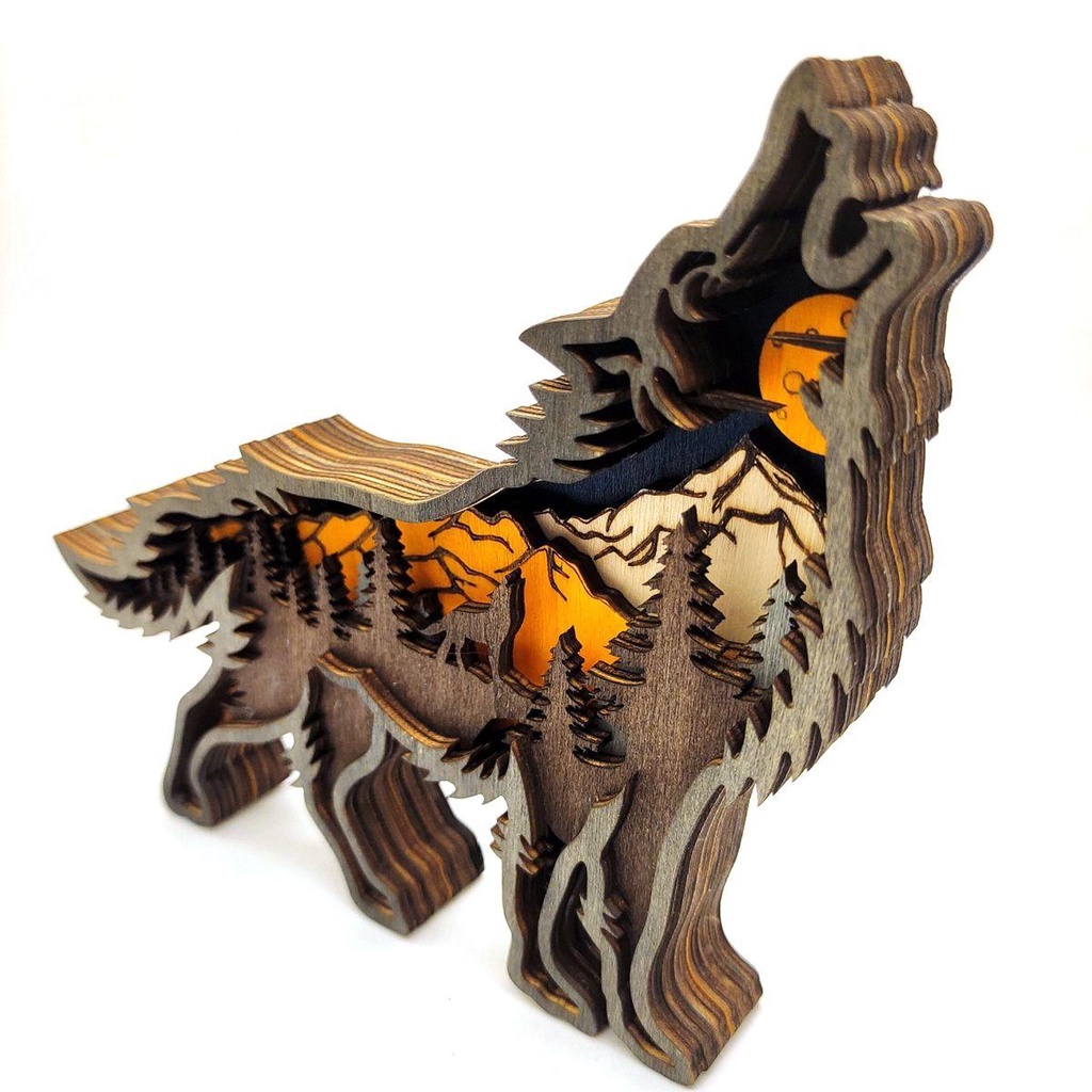 YIYU Phụ Kiện Trang Trí Giáng Sinh Nhiều Tầng Hình Gấu / Chó Sói / Nai