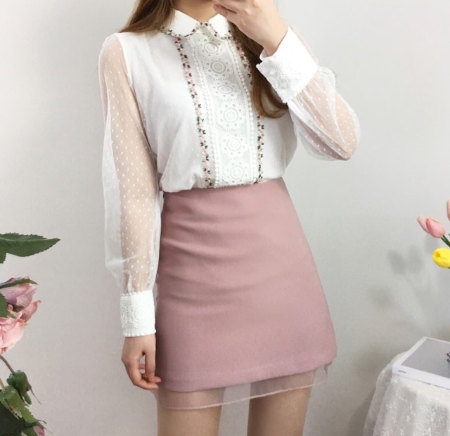 Chân Váy Chữ A Phối Hai Lớp (có nhiều màu) | BigBuy360 - bigbuy360.vn