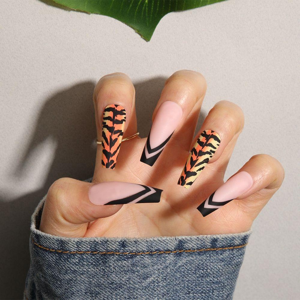 Hộp 24 Móng Tay Giả Ballerina Che Phủ Toàn Diện