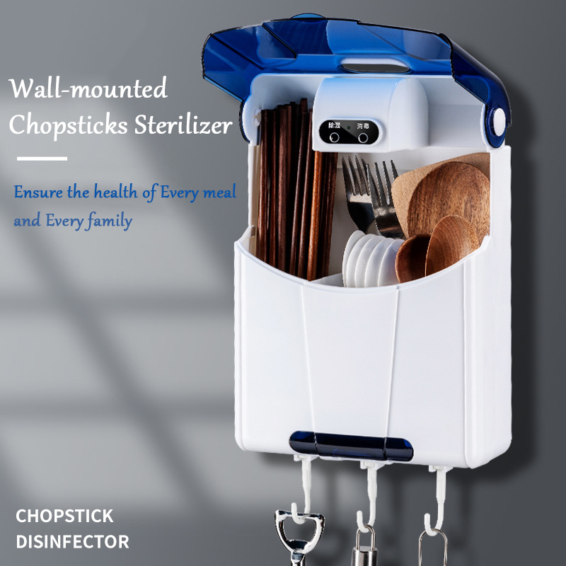 Hộp sấy và khử khuẩn đũa/ thìa bằng tia UV Có móc treo【Người bán chất lượng tốt nhất】