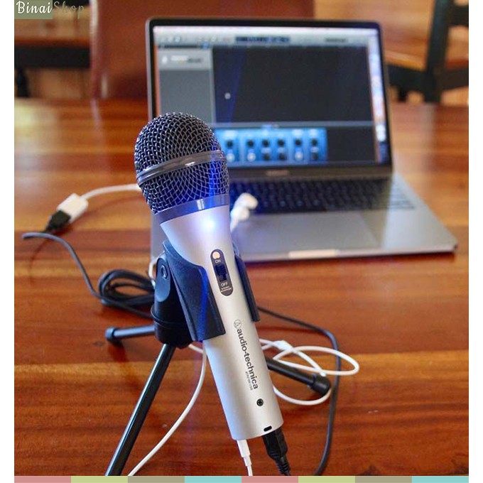 Micro Dynamic USB / XLR 48V Cho PC, Laptop, Máy Tính Bảng Audio Technica ATR2100-USB - Hàng Chính Hãng