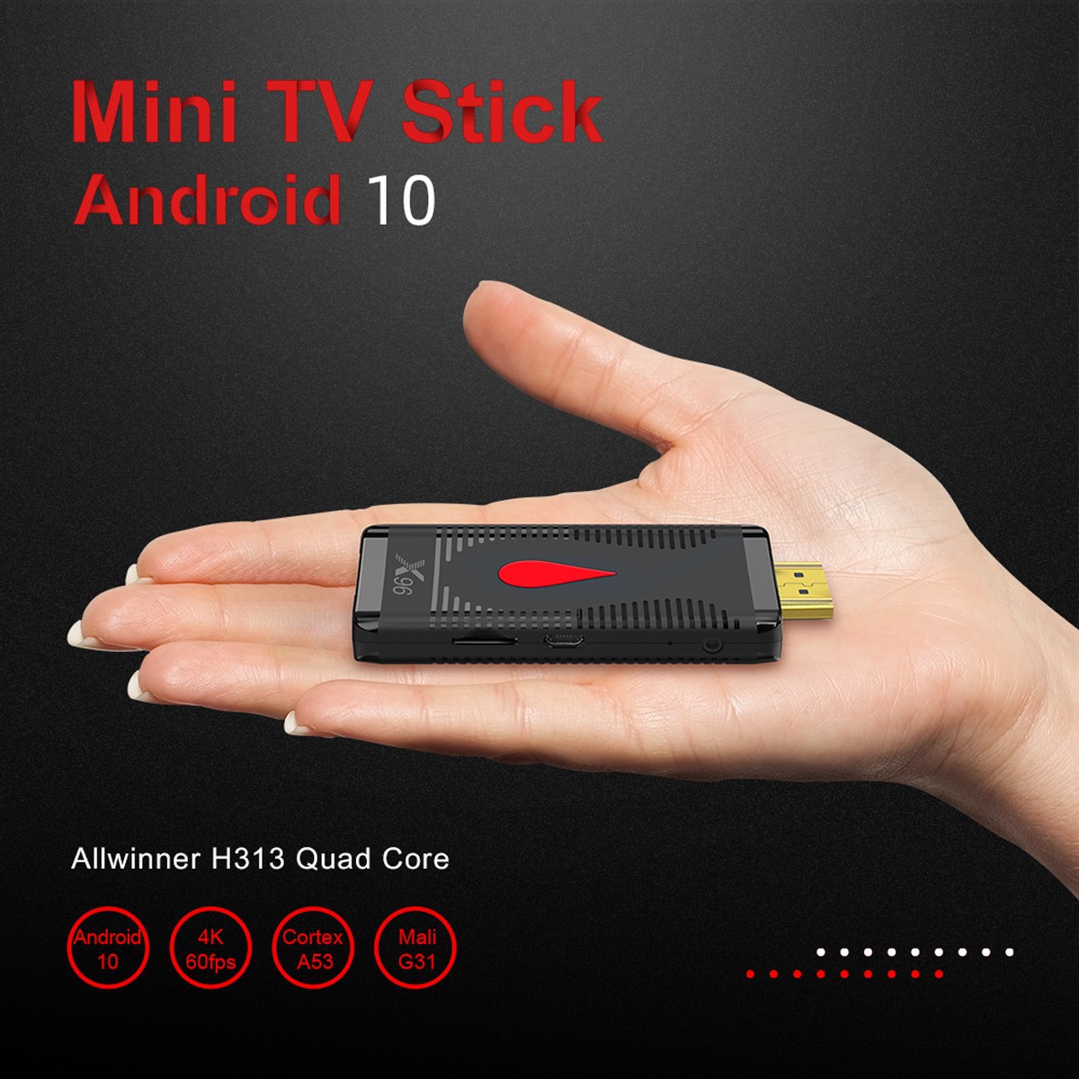 Bộ Tv Box X96 S400 Android 10.0 Allwinner H313 1gb Ram 8gb Rom 2.4g Wifi Smart Tv Box