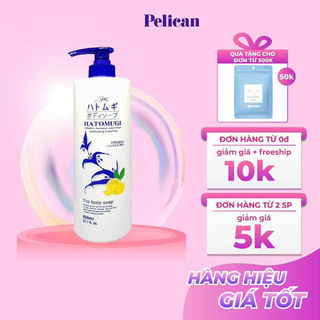 Sữa tắm trắng da SHC Hatomugi The Body Soap 800ml Nhật Bản