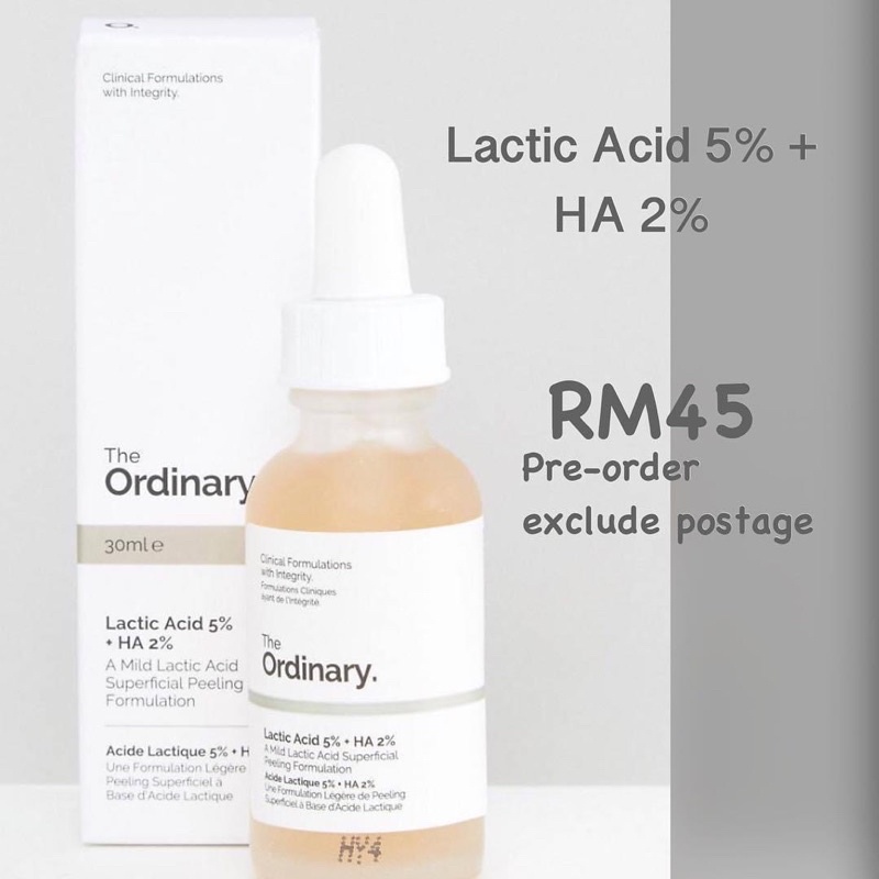 Serum The Ordinary Lactic Acid 10% + HA 30ml Giúp Sáng Da Giảm Thâm