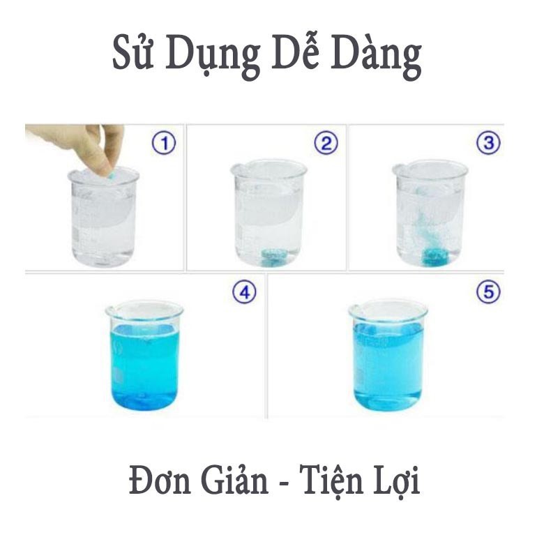 COMBO 6 Viên rửa kính Chính Hãng ô tô, tiện dụng vệ sinh xe Na No Smart Uy Tín Chất Lượng