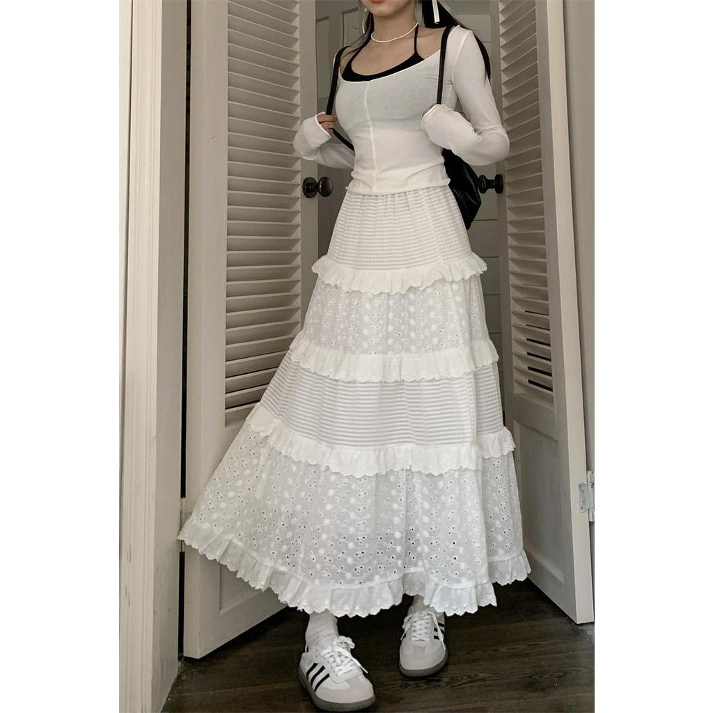 Chân Váy Tầng Nhiều Tầng Thêu Hoa Xinh Xắn 62053