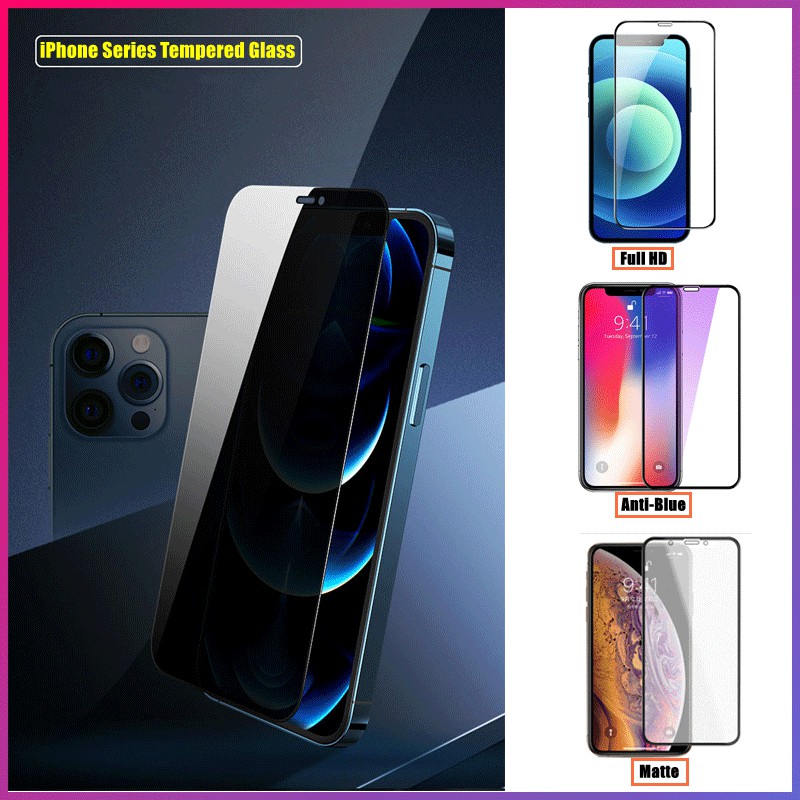 Kính cường lực chống trầy bảo vệ màn hình dành cho Iphone Se 6 6s 7 8 Plus X Xr Xs Max 11 12 Pro Max