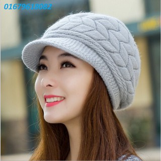 nón mũ len cừu dệt kim Hàn quốc cao cấp thời trang mới HNN504