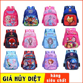 Balo mẫu giáo cho bé trai và gái từ 2 đến 5 tuổi in hình cô bé siêu quậy elsa siêu nhân TE48