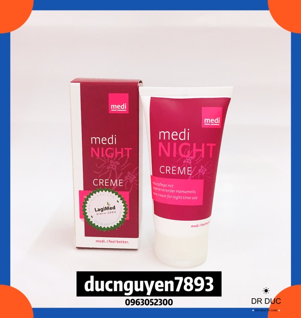 [MẪU MỚI 50ml] GEL/KEM DƯỠNG DA VÀ TĨNH MẠCH MEDI DAY GEL/ NIGHT CREAM NHẬP TỪ ĐỨC