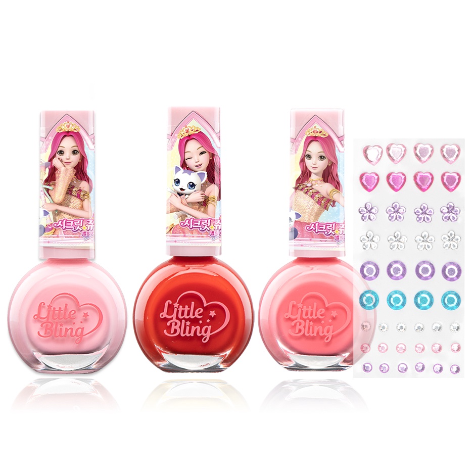 Sơn móng tay kèm sticker cho bé Little Bling Secret Jouju "Guardians of Star" Jewelry Nail