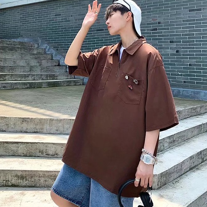 Áo Thun Cotton Tay Ngắn Màu Trơn Đơn Giản Thời Trang Hàn Quốc