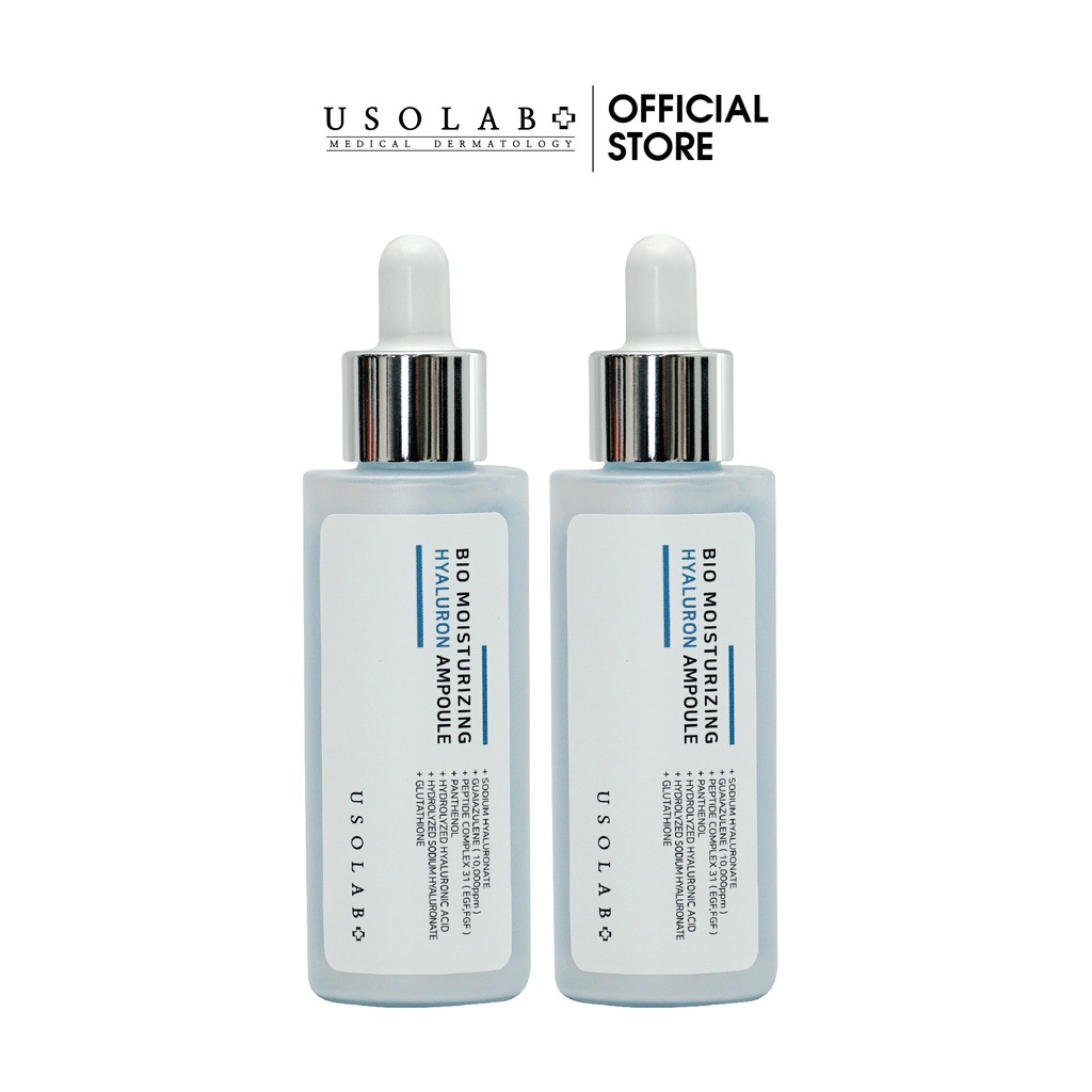 Serum HA Usolab Bio Moisturizing Hyaluron Ampoule - Tinh chất căng bóng HA thủy phân 50ml