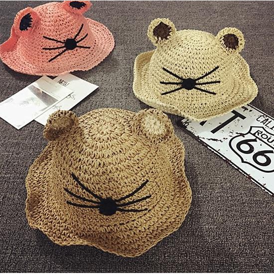 Mũ Cói Đi Biển Chống Nắng Thời Trang Mùa Hè Phong Cách Hàn Quốc Cho Bé