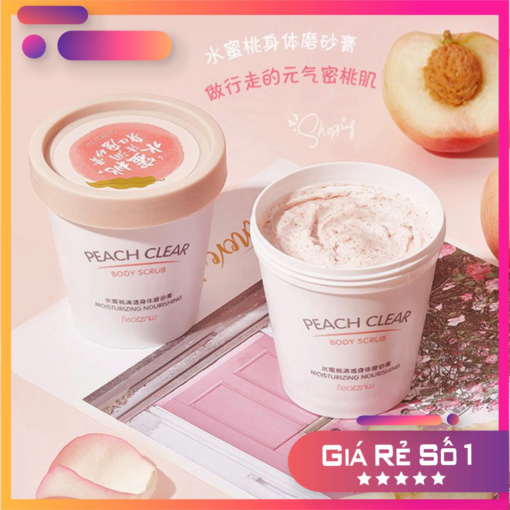 Kem Tẩy Tế Bào Chết Từ Trái Đào Body Heyxi Peach Feotznw Peach Clear Body Scrub Dưỡng Ẩm Làm Trắng Da 200ml | BigBuy360 - bigbuy360.vn