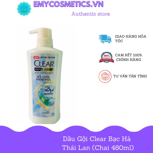 Dầu gội Clear đủ màu Thái Lan (Chai 480ml)