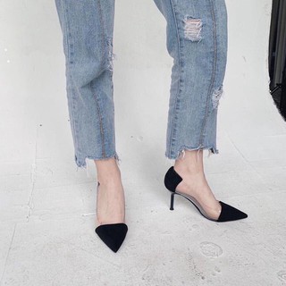 Giầy nữ👠FreeShip👠 Giày cao gót Nũ gót nhọn 7f bít mũi (video + ảnh thật)