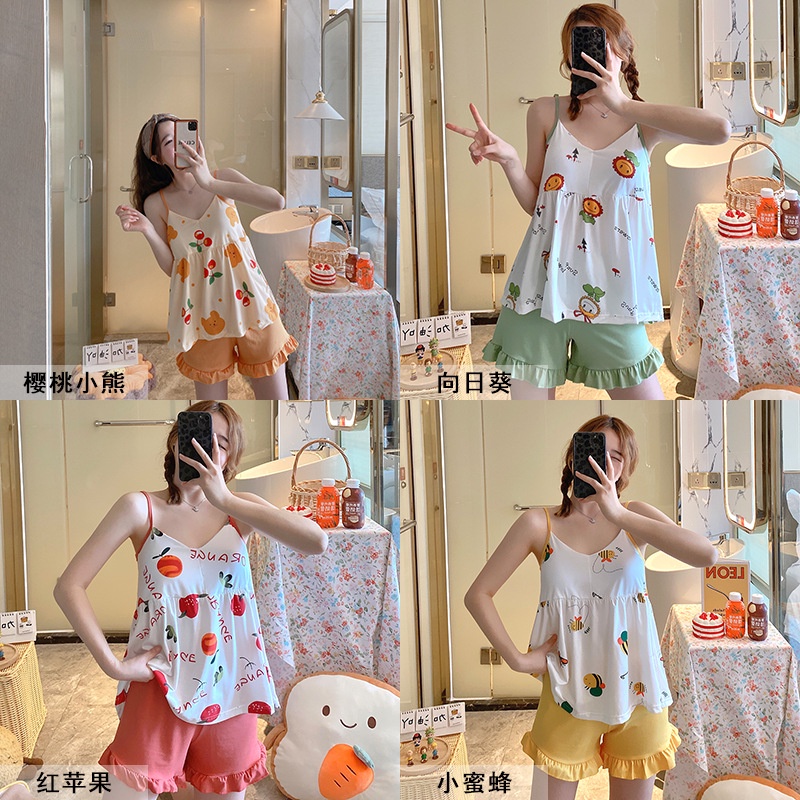 Xả Hàng Đồ Bộ Mặc Nhà, Đồ Bộ Nữ 2 Dây Có Mút Ngực ĐB1