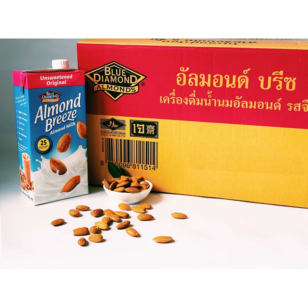 Thùng sữa hạt hạnh nhân ALMOND BREEZE KHÔNG ĐUỜNG 946ml 12 hộp