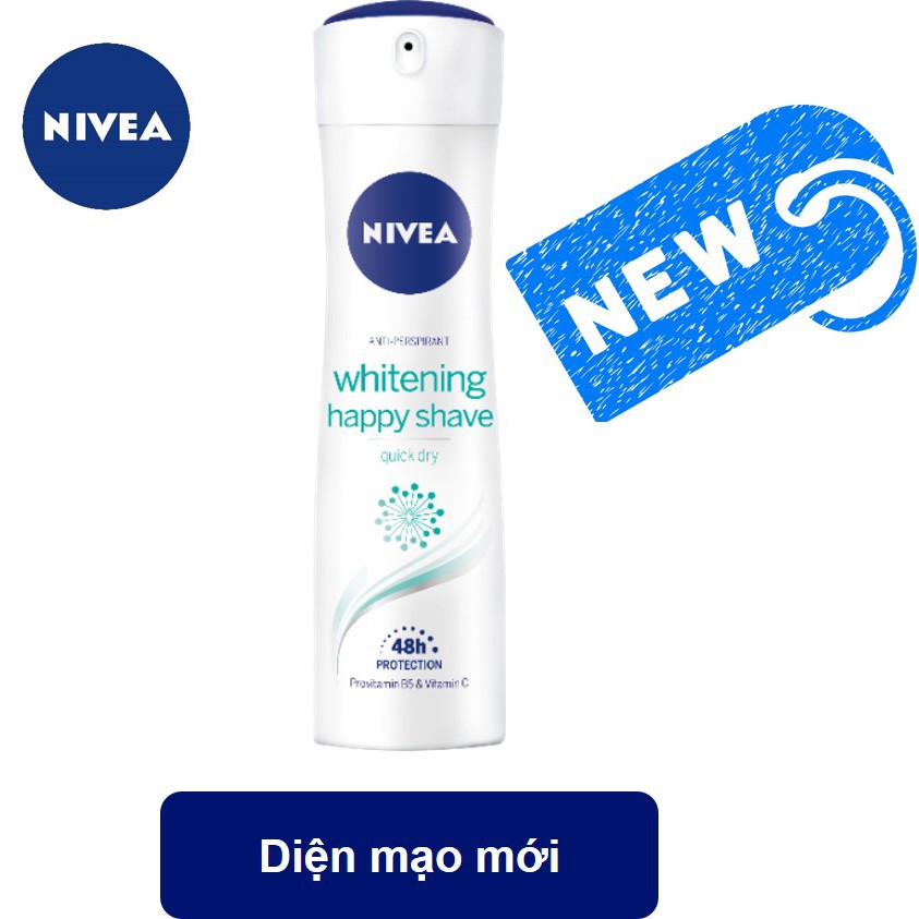 Xịt ngăn mùi Nivea trắng mịn làm dịu da 150ml - 82264 (bao bì mới) | BigBuy360 - bigbuy360.vn