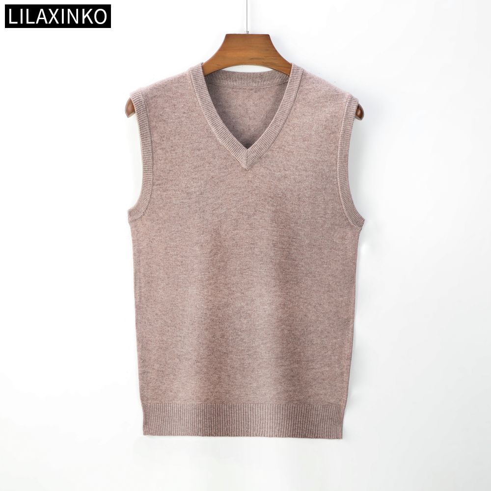 Áo Len Không Tay Cổ Chữ V Màu Trơn Thời Trang Thu Đông Cho Nam 8 Màu Lựa Chọn | BigBuy360 - bigbuy360.vn