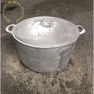 Nồi gang 35 lit (số 100) nấu được 10kg gạo