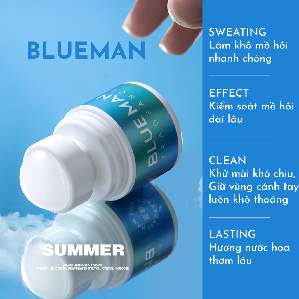 Lăn Khử Mùi Nam Hương Nước Hoa Thơm Lâu BLUEMAN 30ml ZL144