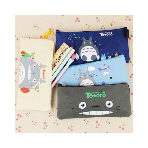 Túi bút vải hoạt hình dễ thương Hàn Quốc Totoro- Túi bút canvas