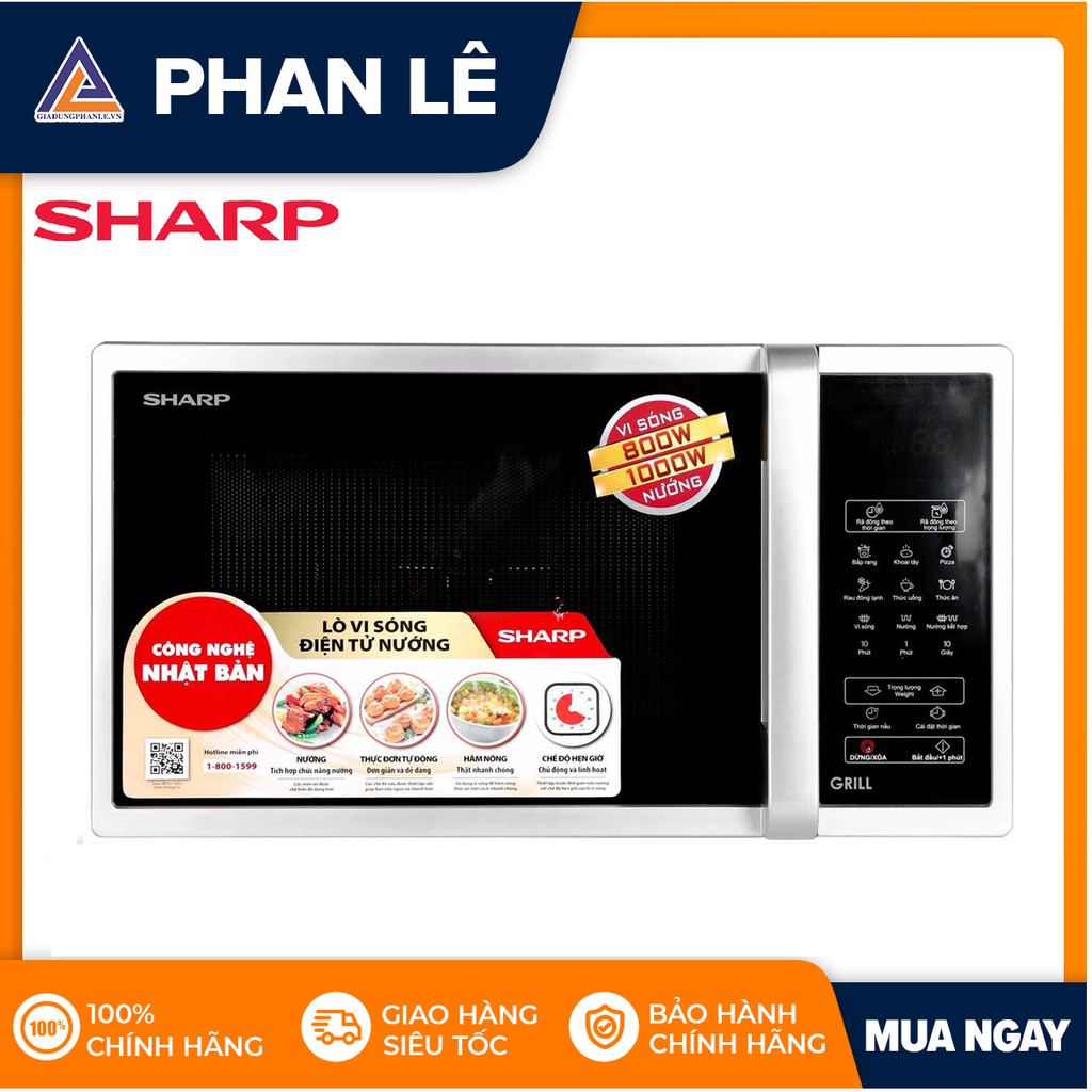 Lò vi sóng điện tử có nướng Sharp R-G372VN-S