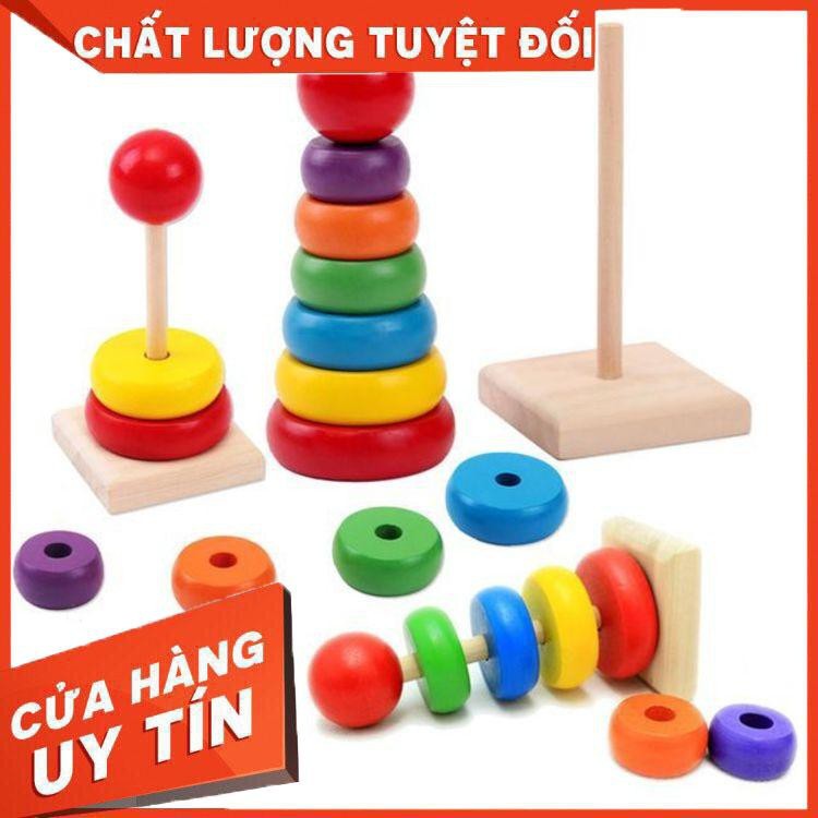 Đồ chơi giáo dục tháp vòng tròn mini