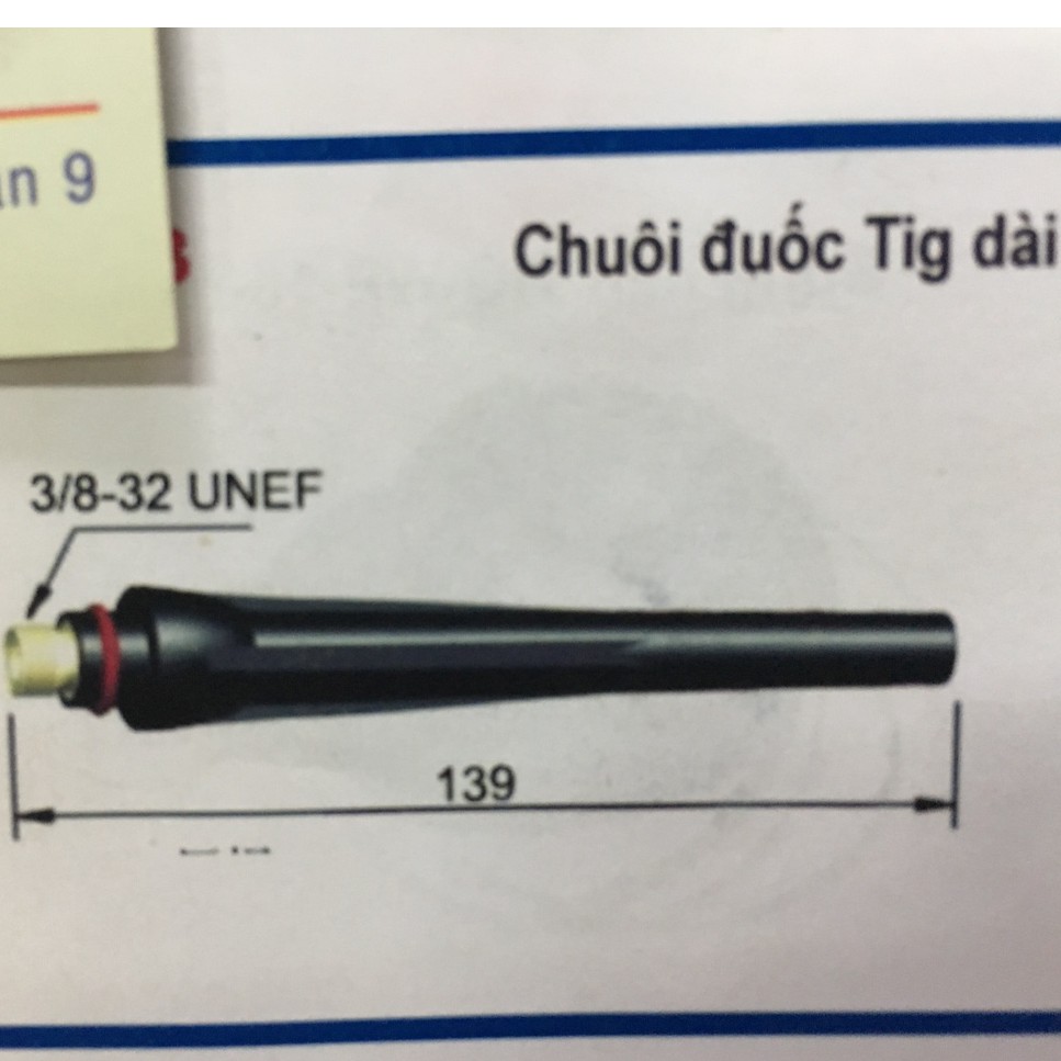 Đuôi Đuốc Hàn TIG - Dành Cho Máy Hàn Từ 150A Trở Lên, Chiều Dài 139cm
