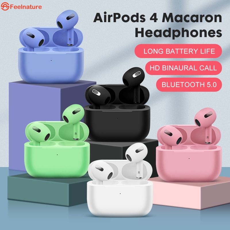 inponds 4 Tai Nghe Không Dây TWS Bluetooth 5.0 Thể Thao Tai Nghe Không Thấm Nước với Mic cho Xiaomi Apple iPhone earbuds CẢM THẤY