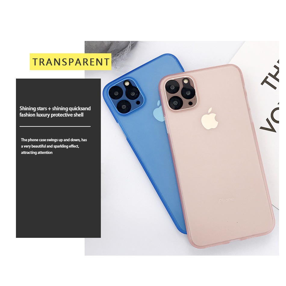 Ốp điện thoại PC cứng chống sốc màu kẹo cho iPhone 11 Pro Max XS XR X Ốp lưng