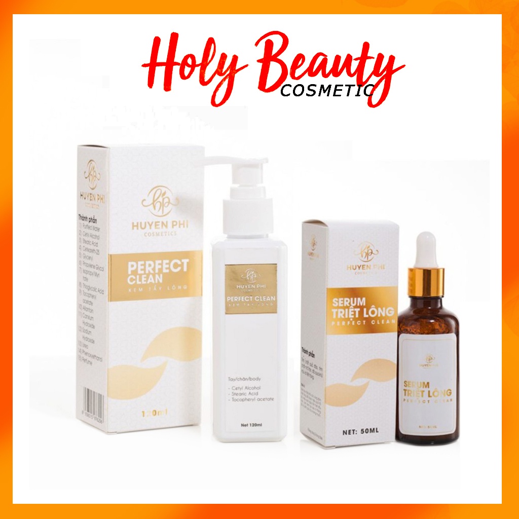 Kem tẩy lông Huyền Phi, wax sạch mọi loại lông an toàn cho da, combo kem và serum