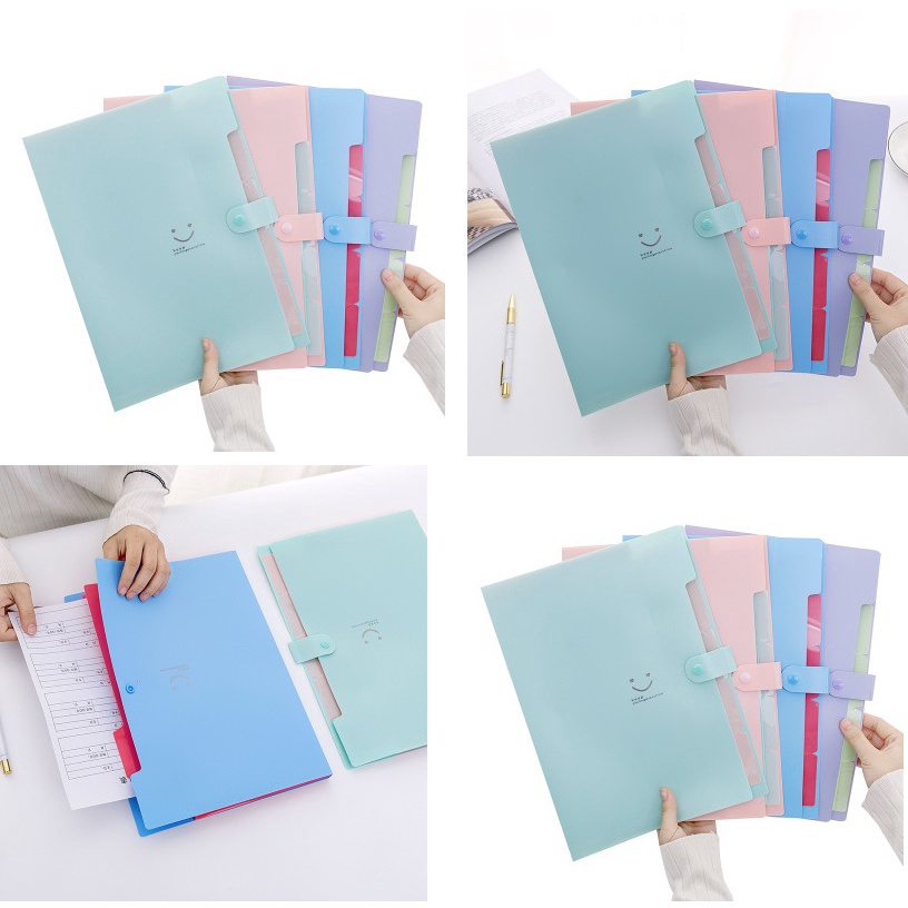 Túi Đựng Tài Liệu Giấy A4 Hình Mặt Cười 32.5x14cm