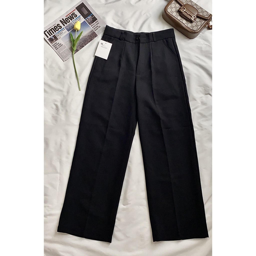 Quần tây nữ ống rộng lưng cao đi học công sở baggy đẹp cao cấp M Fashion QD03